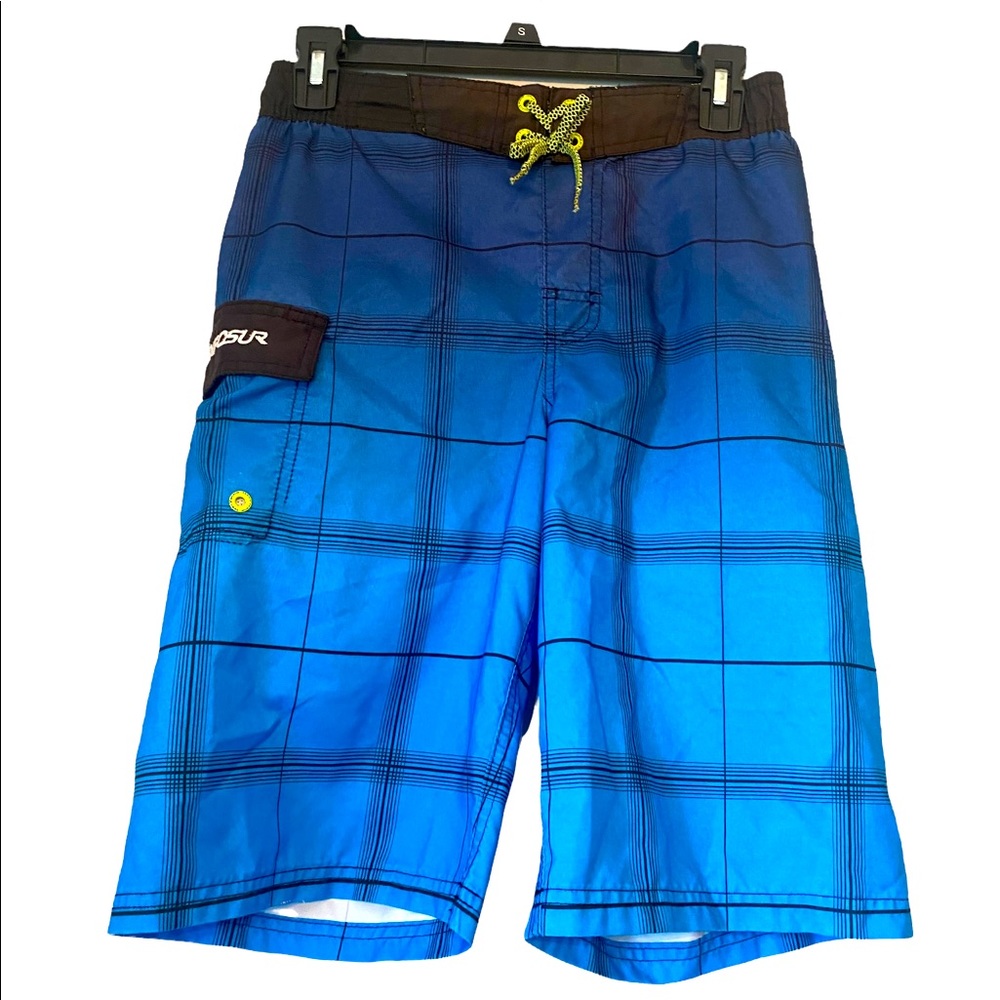 ZeroXposur Boys’ Blue and Black Swim Trunks